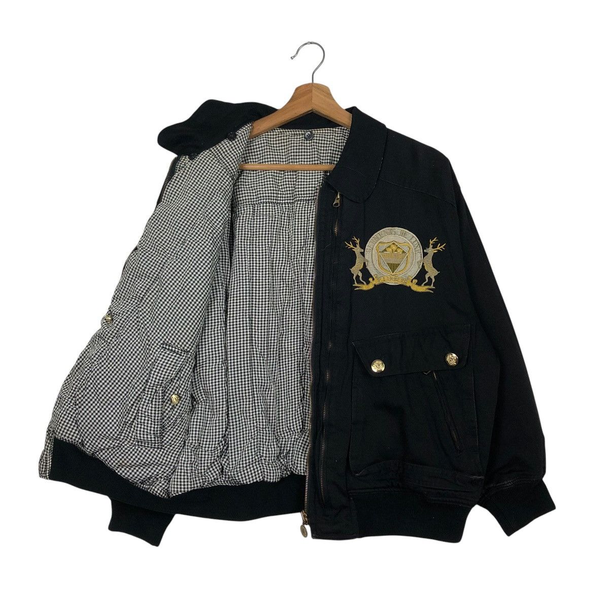 Japanese Brand VINTAGE REVERSIBLE BOMBER JACKET WILLS WOODBINS ISSEY MIYAKE Size US M / EU 48-50 / 2 - 13 Thumbnail