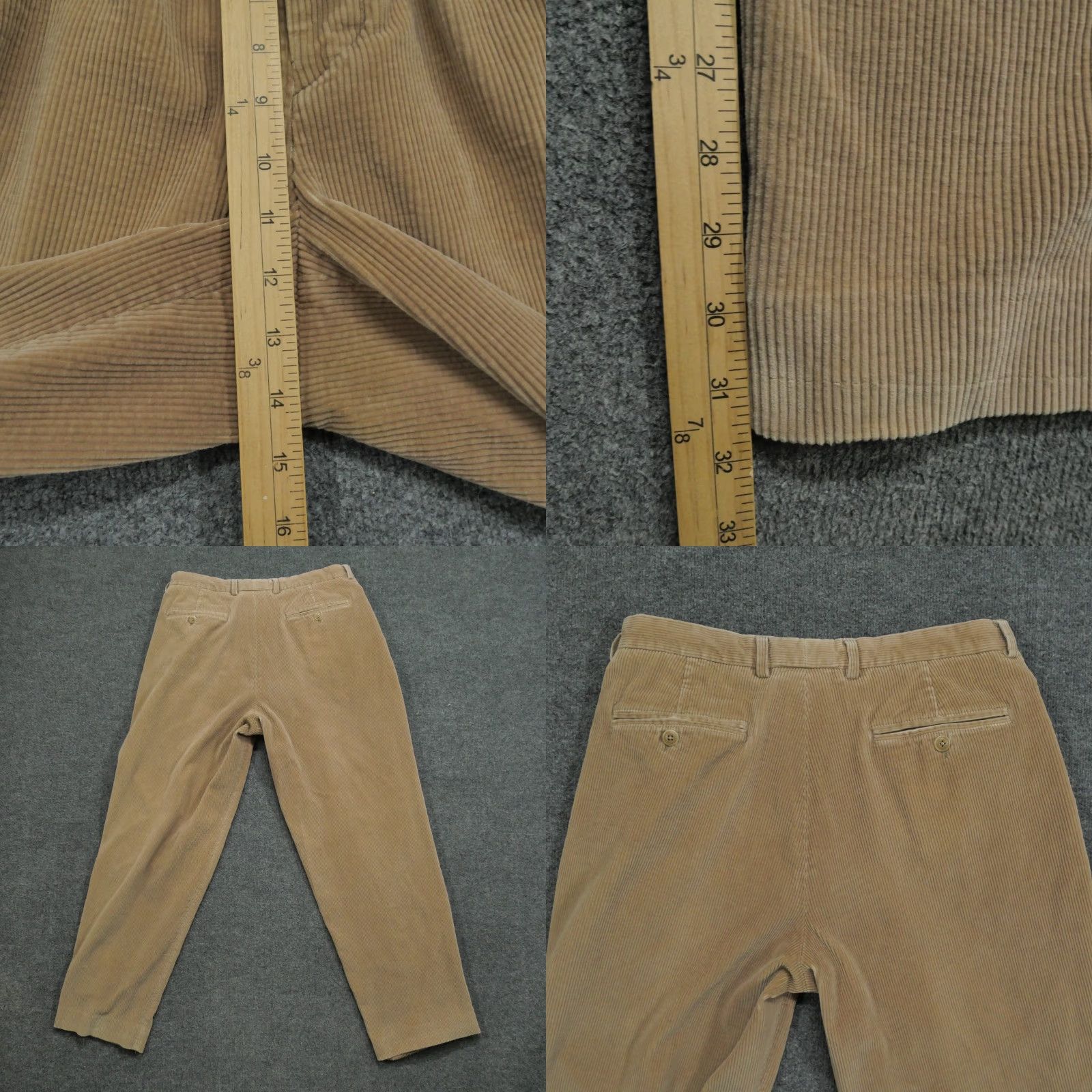 Nautica VINTAGE Nautica Pants Mens 38x32 Khaki Corduroy Baggy 90s Tan Beige 36x32 Khakis 90s Mens Size US 36 / EU 52 - 8 Thumbnail