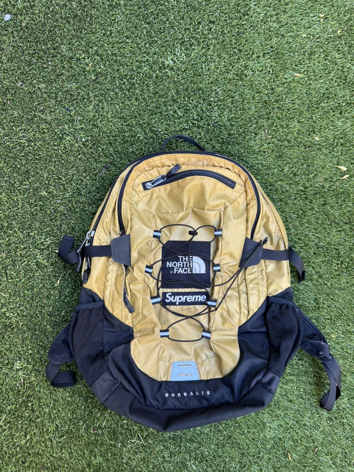 Pre-owned Supreme X The North Face Metallic Gold Backpack
