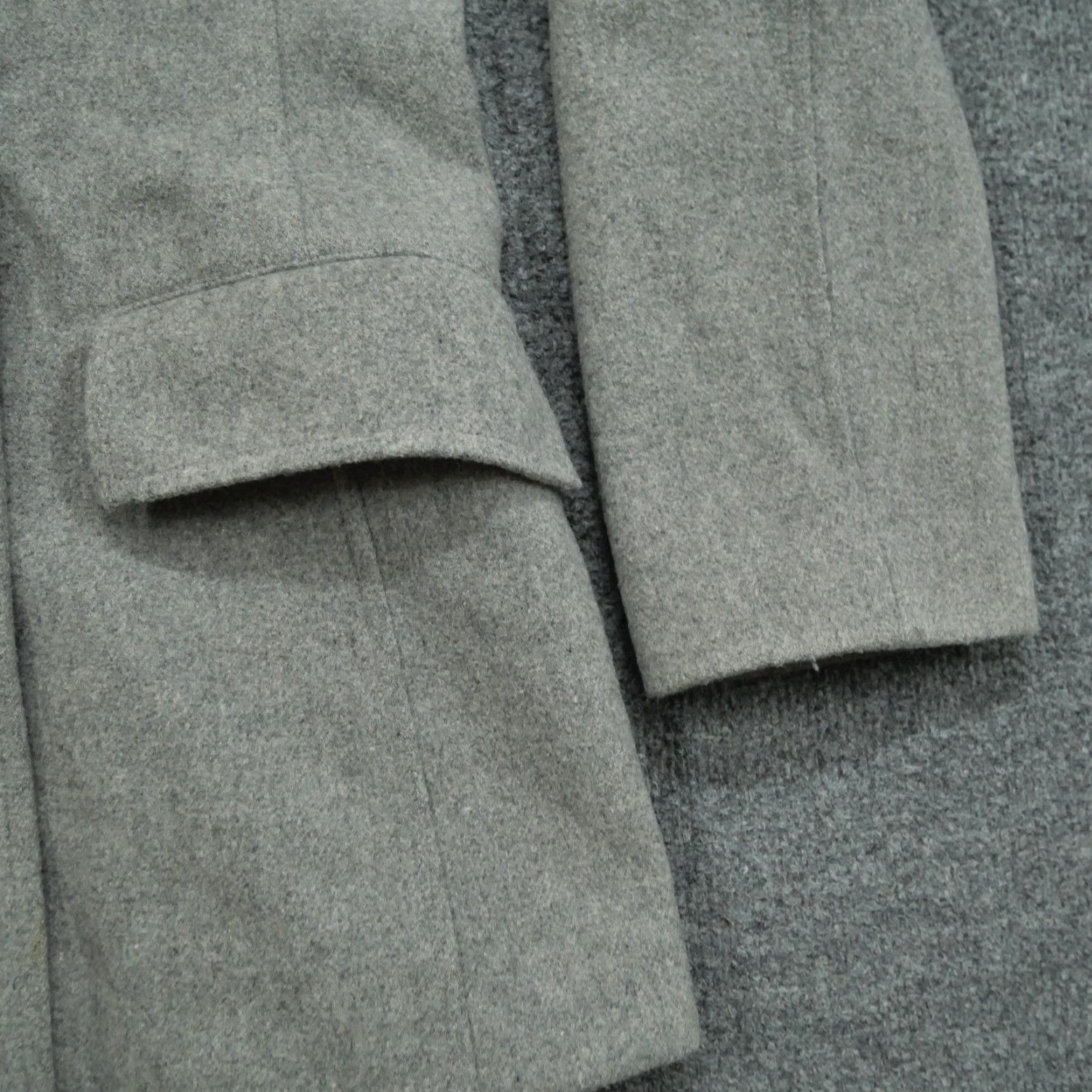 Abercrombie & Fitch Abercrombie & Fitch Jacket Womens Medium Grey Wool Blend Double Breasted Trench Coat Button Long Sleeve Casual Size M / US 6-8 / IT 42-44 - 5 Thumbnail