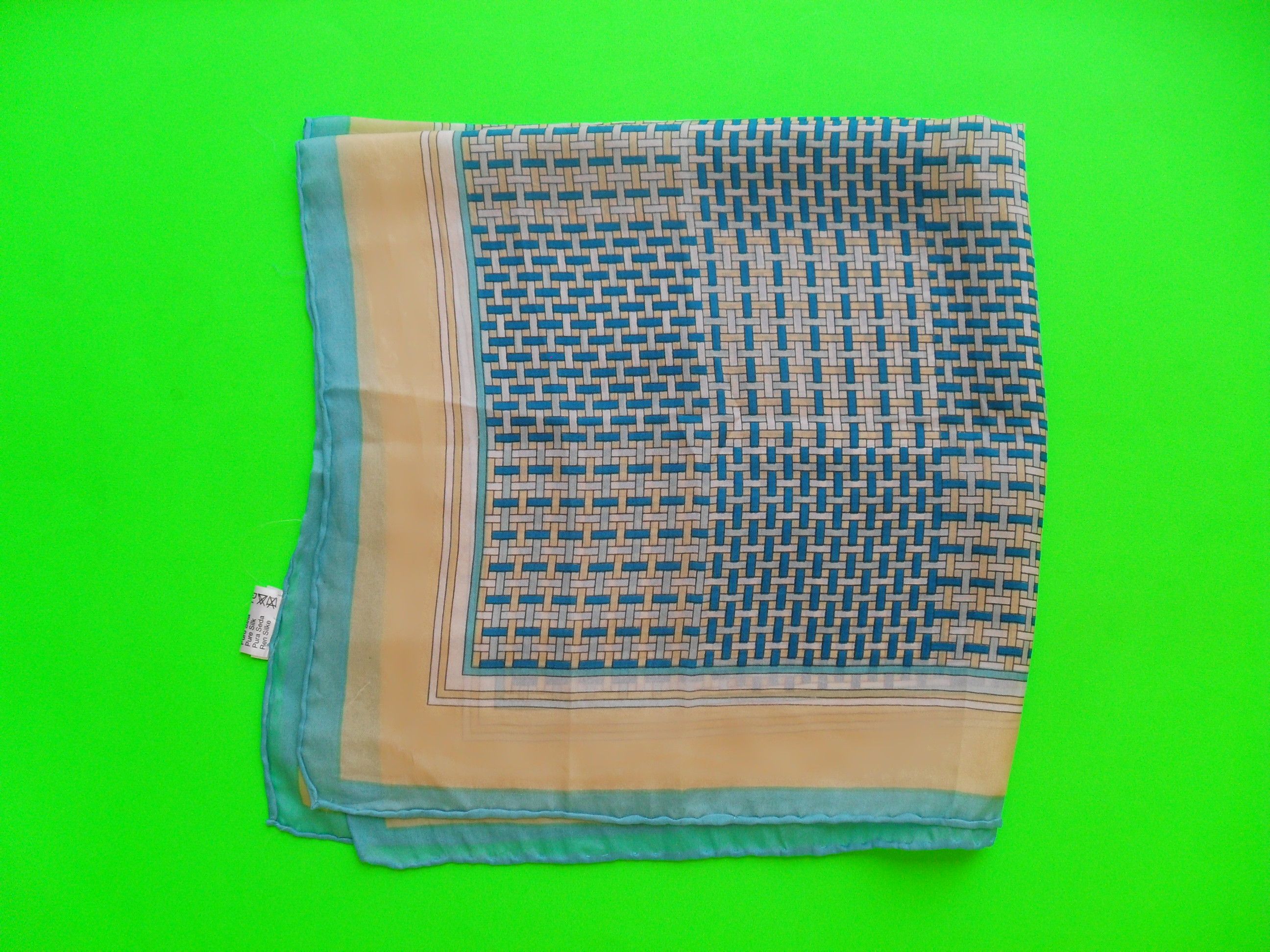 Other Very soft pure silk travel square vintage scarf. Size ONE SIZE - 2 Thumbnail