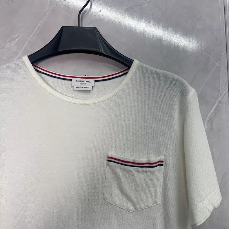 Thom Browne Thom Browne White pocket stripe short sleeves Size US XS / EU 42 / 0 - 2 Thumbnail