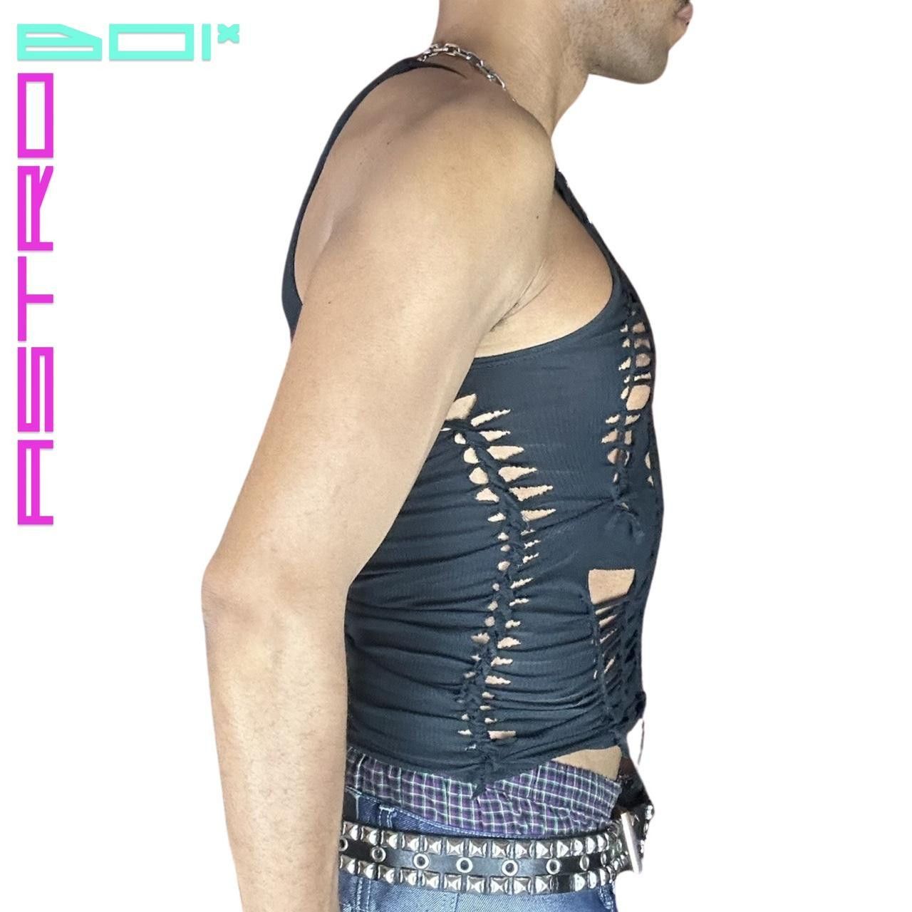 Gildan ASTROBOI* CROSSROADS BLACK BRAIDED RAVE TANK TOP MEDIUM Size US M / EU 48-50 / 2 - 2 Thumbnail