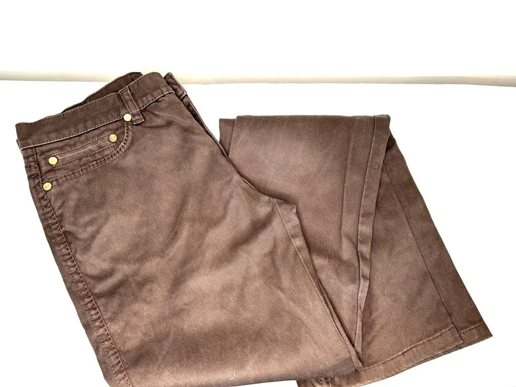 Roberto Cavalli Women's Roberto Cavalli Brown and gold Jeans Size 40 or xs Size 27" / US 4 / IT 40 - 1 Thumbnail