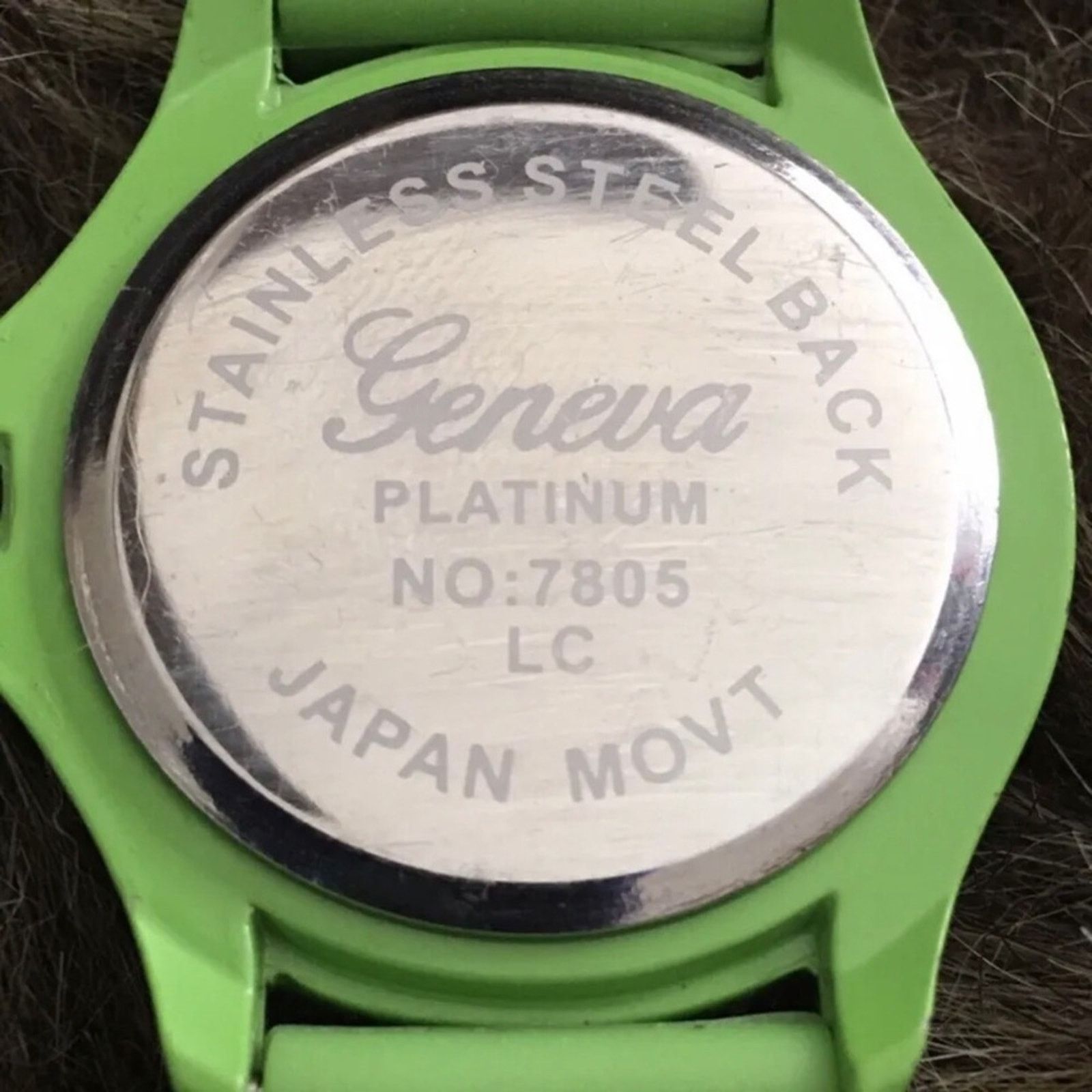 Geneva Ladies Geneva Platinum green silicone band watch Size ONE SIZE - 8 Thumbnail