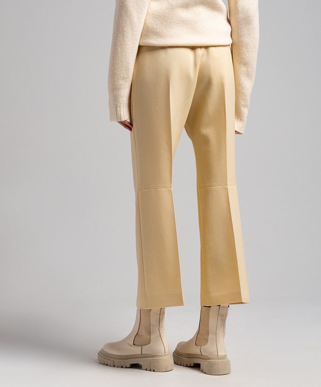 Jil Sander o1y1025 Casual Pant in Beige Size 27" / US 4 / IT 40 - 3 Thumbnail