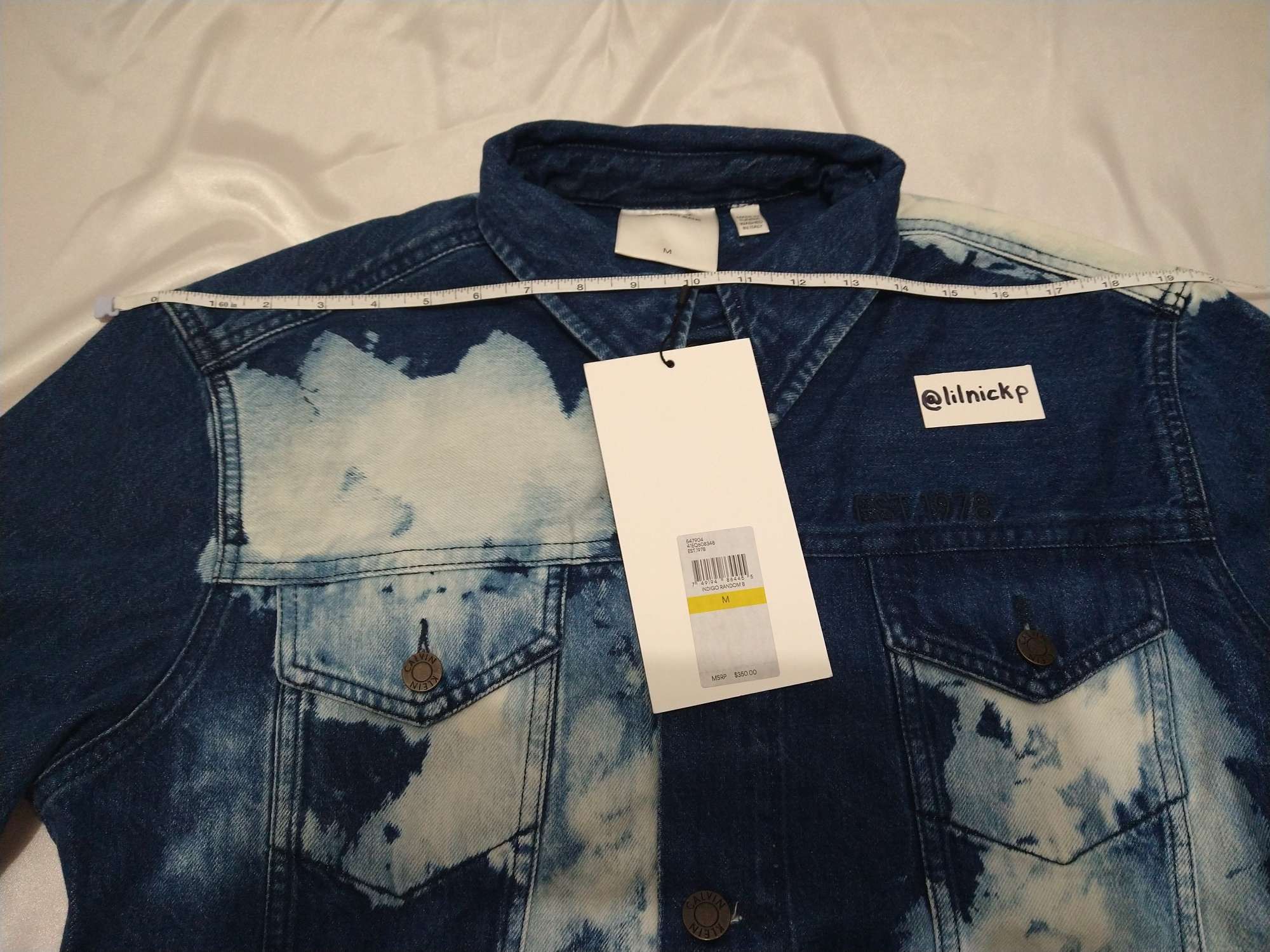 Calvin Klein 205W39NYC EST. 1978 Lunar Ascent Denim Trucker Jacket Size US M / EU 48-50 / 2 - 6 Thumbnail