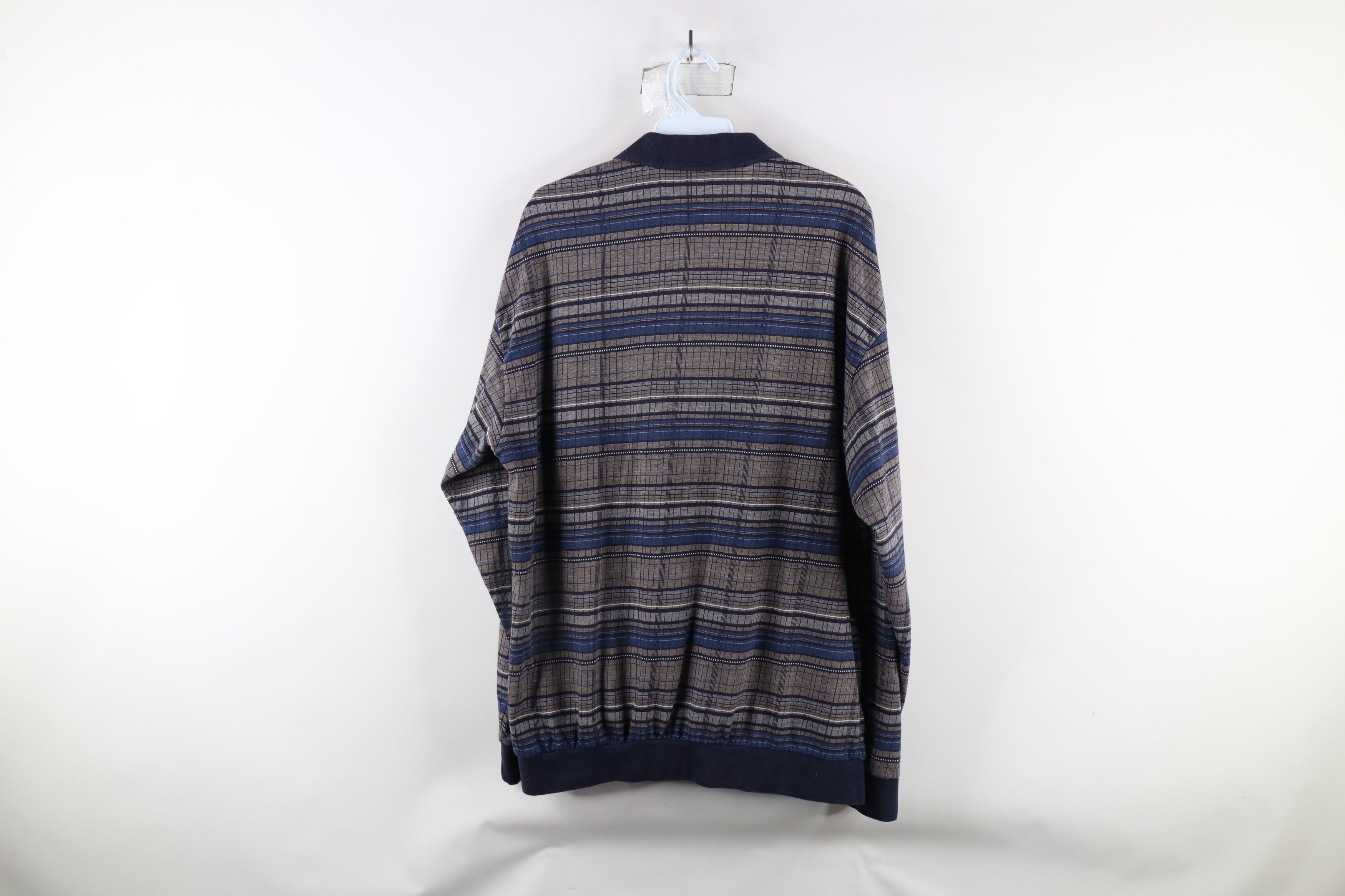 Vintage Vintage 90s Streetwear Knit Long Sleeve Pullover Polo Shirt Size US XL / EU 56 / 4 - 8 Thumbnail
