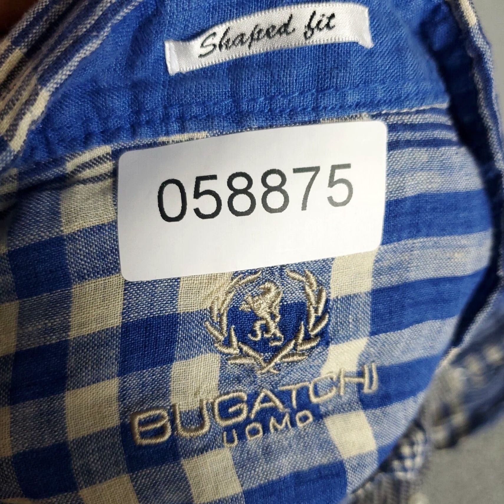 BUGATCHI VINTAGE Bugatchi Uomo Men's Shirt Small Blue Plaid Linen Long Sleeve Button Up Business Casual Formal Wedding Men Size US S / EU 44-46 / 1 - 8 Thumbnail