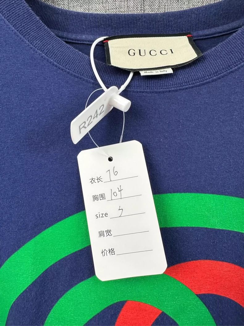 Gucci Gucci Interlocking ring blue short sleeves 2503-Nextarrow Size US S / EU 44-46 / 1 - 5 Thumbnail