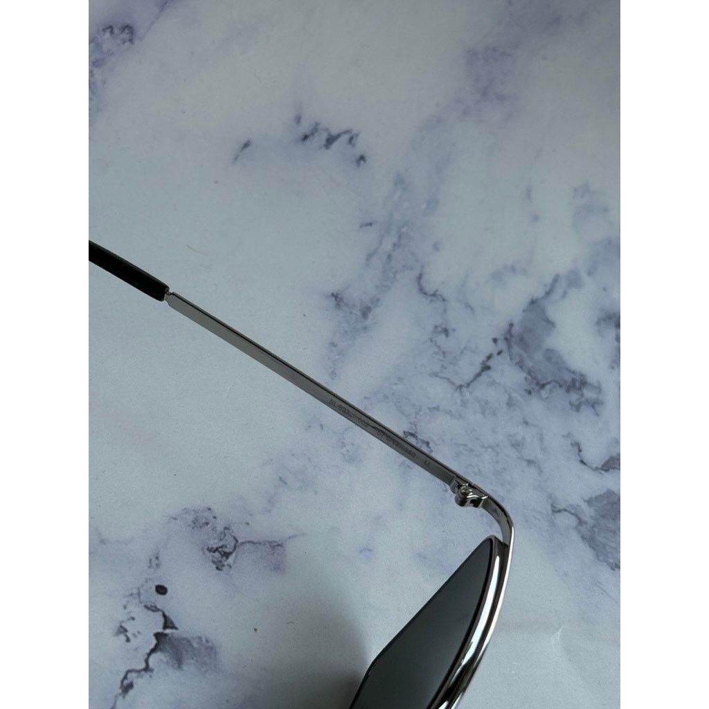 Saint Laurent Paris NEW Saint Laurent SL637 Cat Eye Sunglasses in Silver Metal Size ONE SIZE - 7 Thumbnail