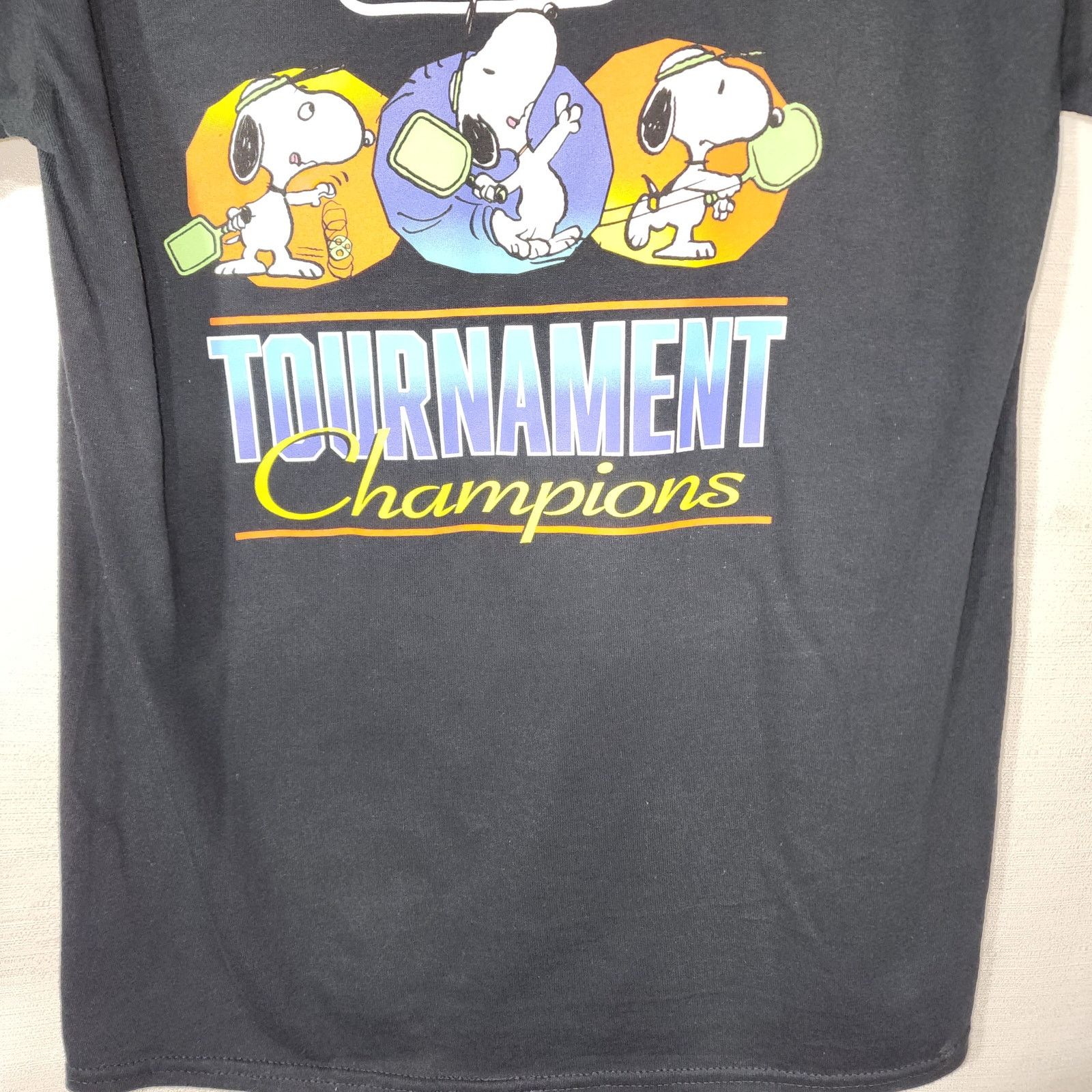 Peanuts Snoopy pickleball 1986 tournament champions men's medium Size US M / EU 48-50 / 2 - 7 Thumbnail