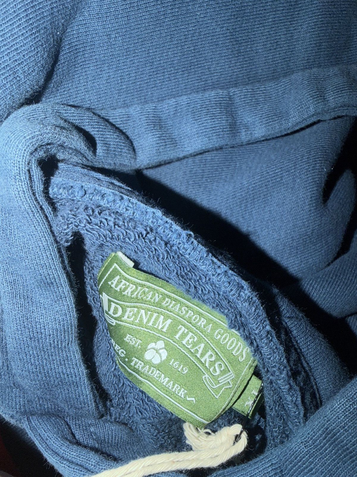 DENIM TEARS Denim Tears Blue Hooded Pullover - Size XL NEW WITH TAGS Size US XL / EU 56 / 4 - 5 Thumbnail