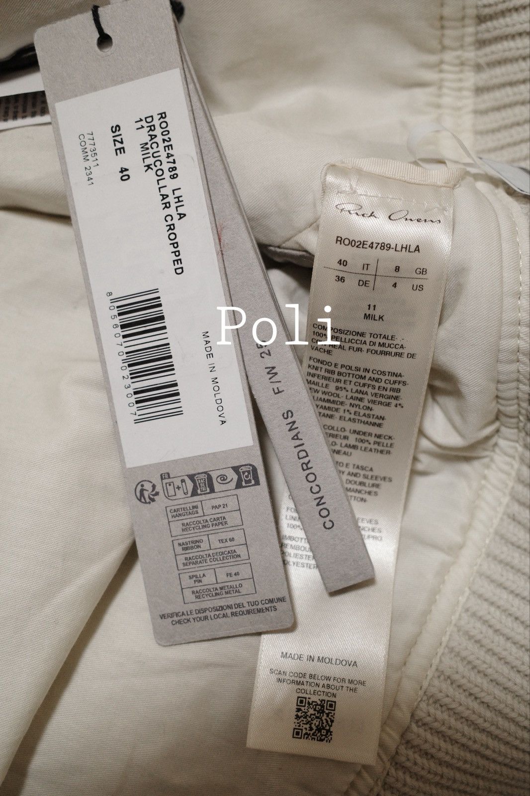 Rick Owens RICK OWENS DRACUCOLLAR CROPPED Size US S / EU 44-46 / 1 - 6 Thumbnail
