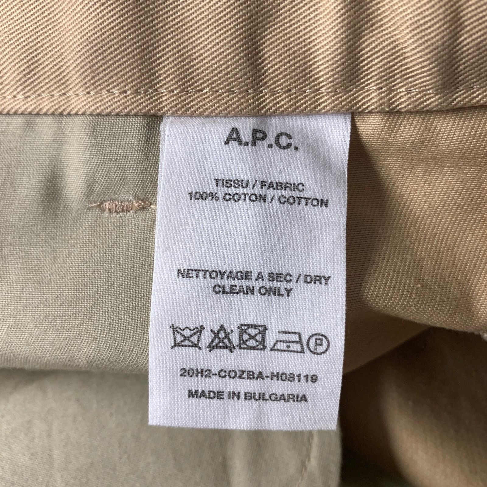 A.P.C. APC Size 34 Khaki Cotton Straight Chino Pants Size US 34 / EU 50 - 5 Thumbnail