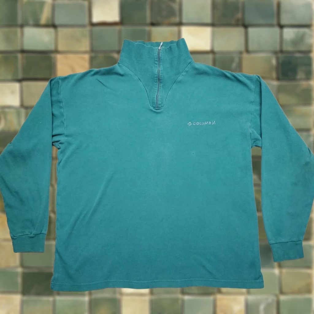 Vintage Vintage Columbia Shirt Men XL Green Cotton Long Sleeve 1/4 Zip Pullover Outdoors Size US XL / EU 56 / 4 - 1 Thumbnail