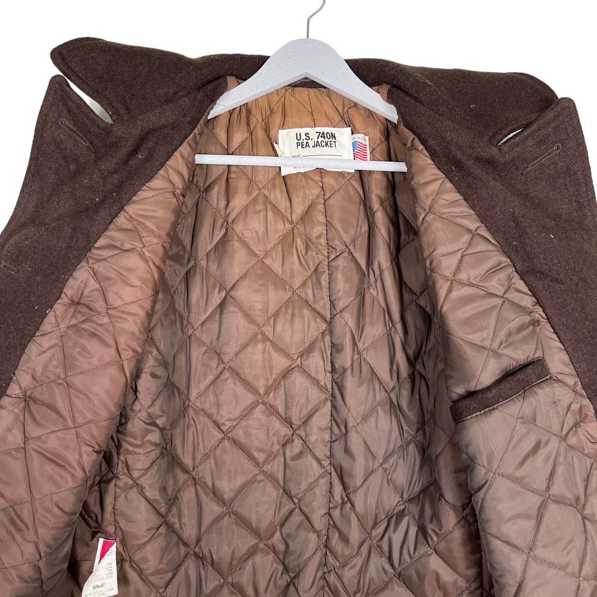 Schott 🔥 RICH BROWN SCHOTT NAVY PEACOAT MADE IN USA Size US M / EU 48-50 / 2 - 12 Thumbnail