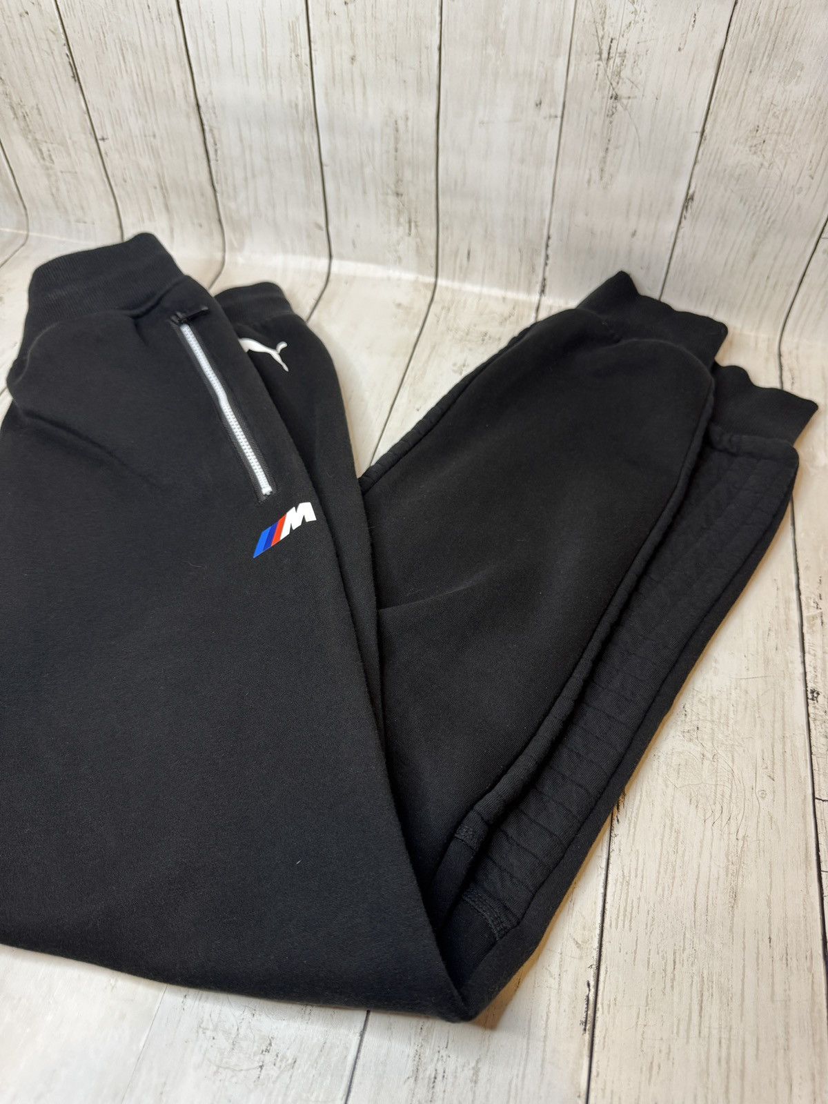 Puma BMW Motorsport Black Puma Men’s Joggers Small 26x30 Size US 26 / EU 42 - 2 Thumbnail