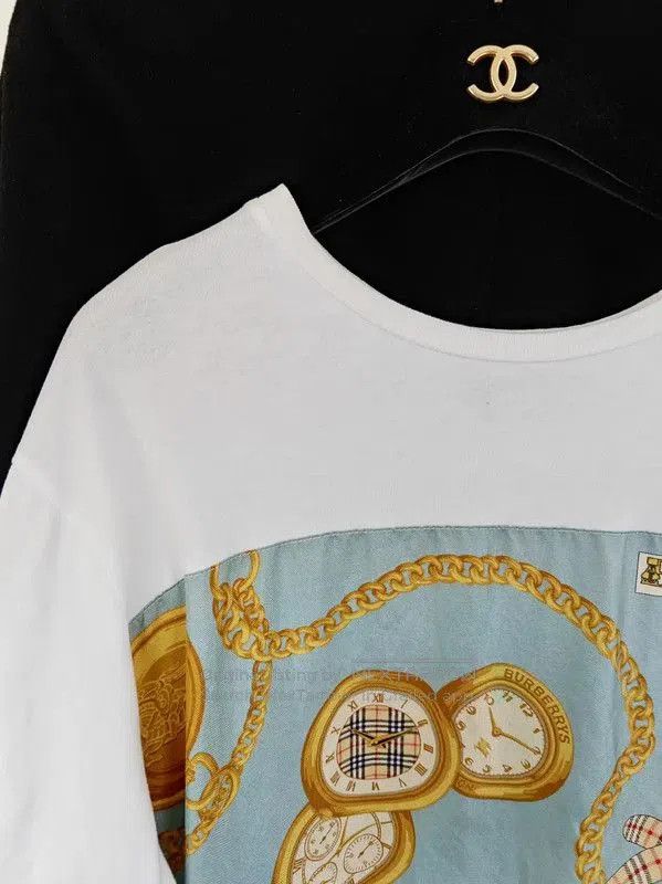 Burberry Burberry Summer Silk Short Sleeve T-Shirt. Size M / US 6-8 / IT 42-44 - 6 Thumbnail