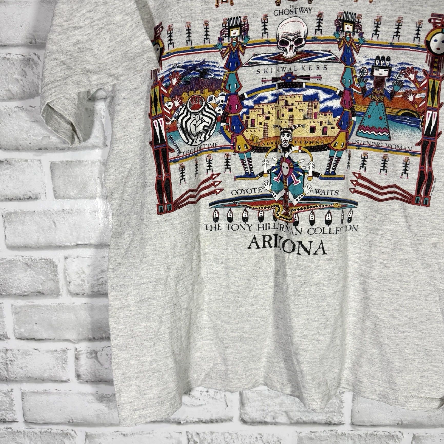 Vintage VINTAGE Miller Arizona Graphic Tee Shirt Mens M Gray Coyote Waits US Single Stitch 90s ThemeMens Size US M / EU 48-50 / 2 - 3 Thumbnail