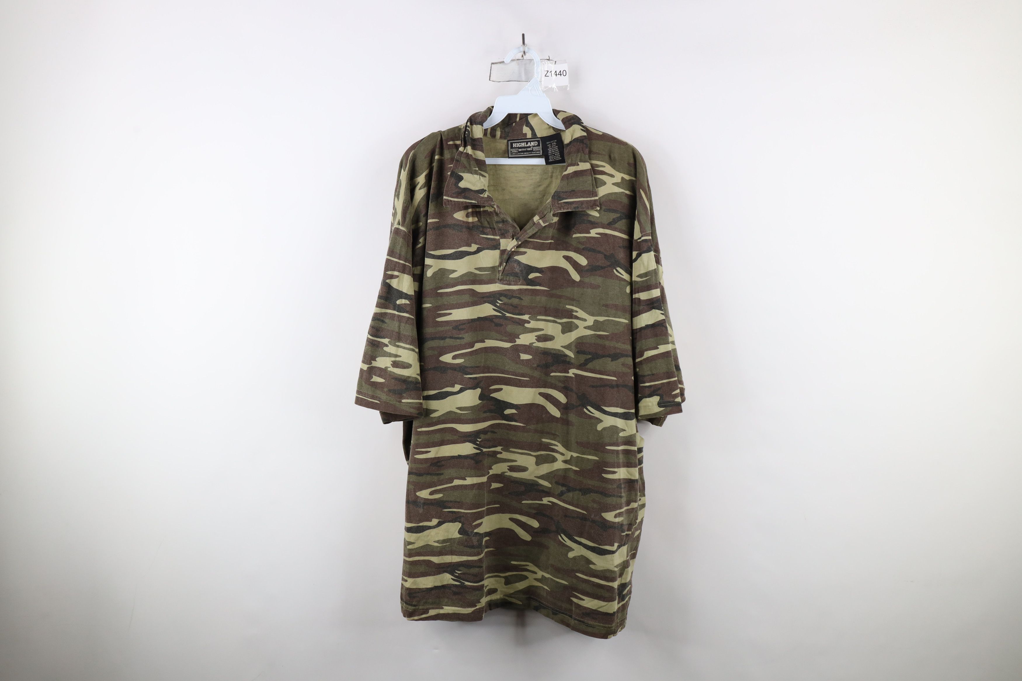 Vintage Vintage 90s Streetwear Camouflage Short Sleeve Polo Shirt Size US XXL / EU 58 / 5 - 1 Thumbnail