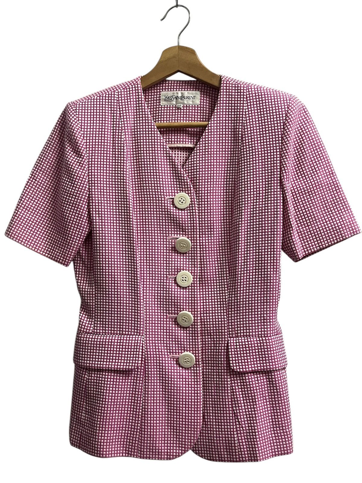 Yves Saint Laurent Yves Saint Laurent Multicolour pink Jacket Size XXS / US 00 / IT 34 - 1 Thumbnail