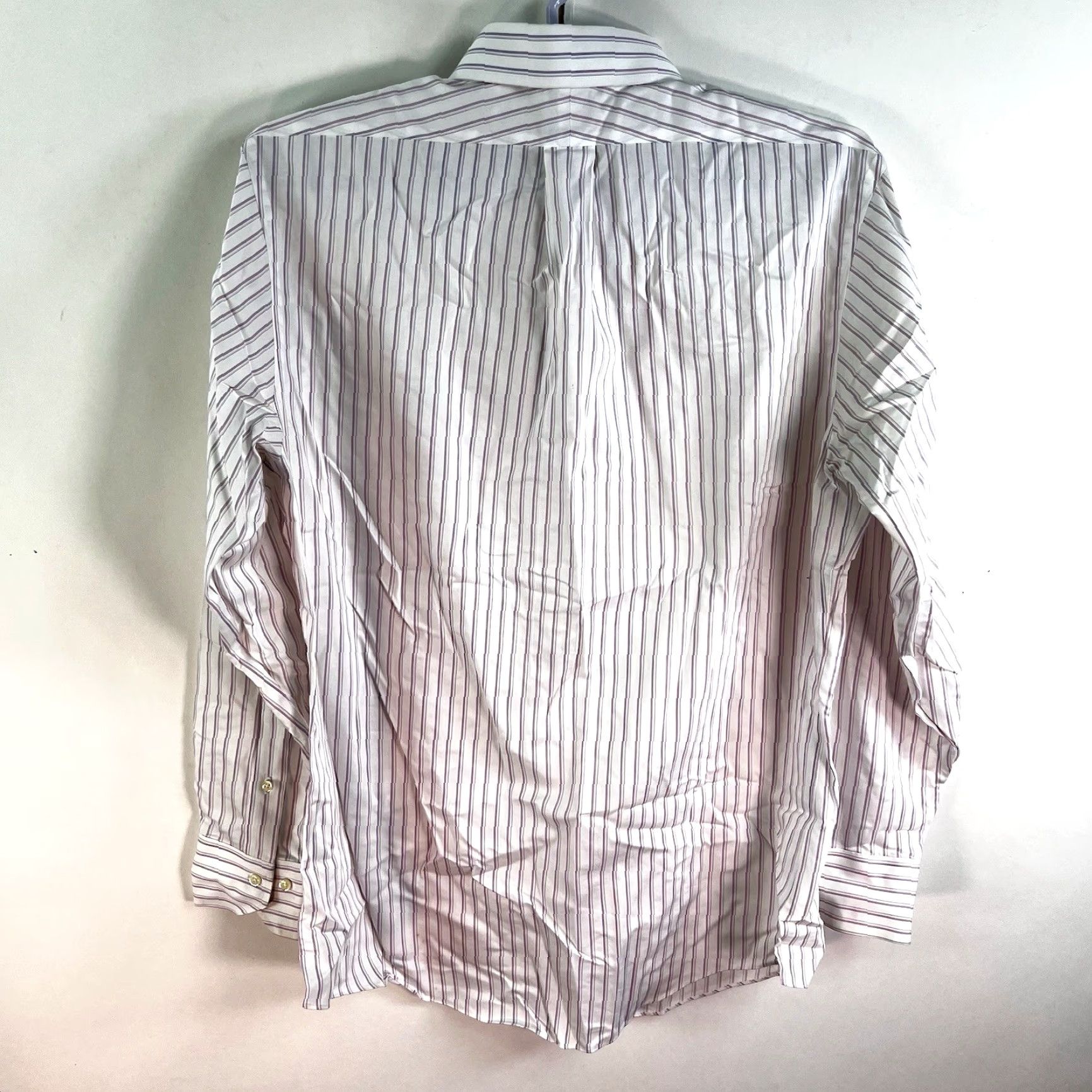 Brooks Brothers VINTAGE Brooks Brothers 346 Slim Fit Striped Button-Up Shirt Mens 16.5 White/Purple Business Casual Party Size US L / EU 52-54 / 3 - 7 Thumbnail