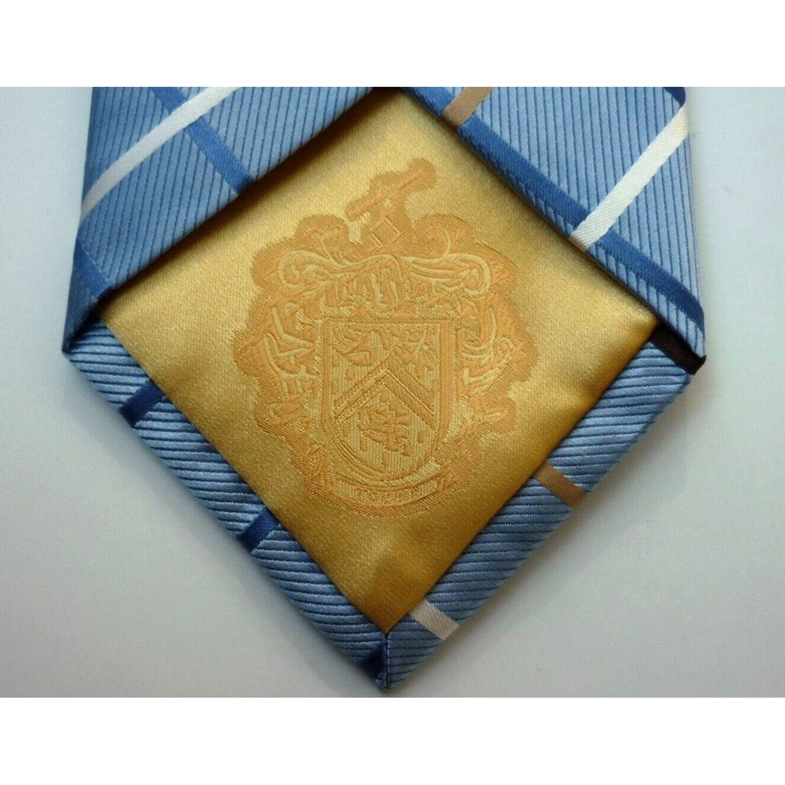 Vintage VINTAGE Donald J. Trump Signature Collection Silk Tie Plaid Mens Tie Blue 56.5" 3.75" Short 100% Silk Designer American Preppy Size ONE SIZE - 7 Thumbnail