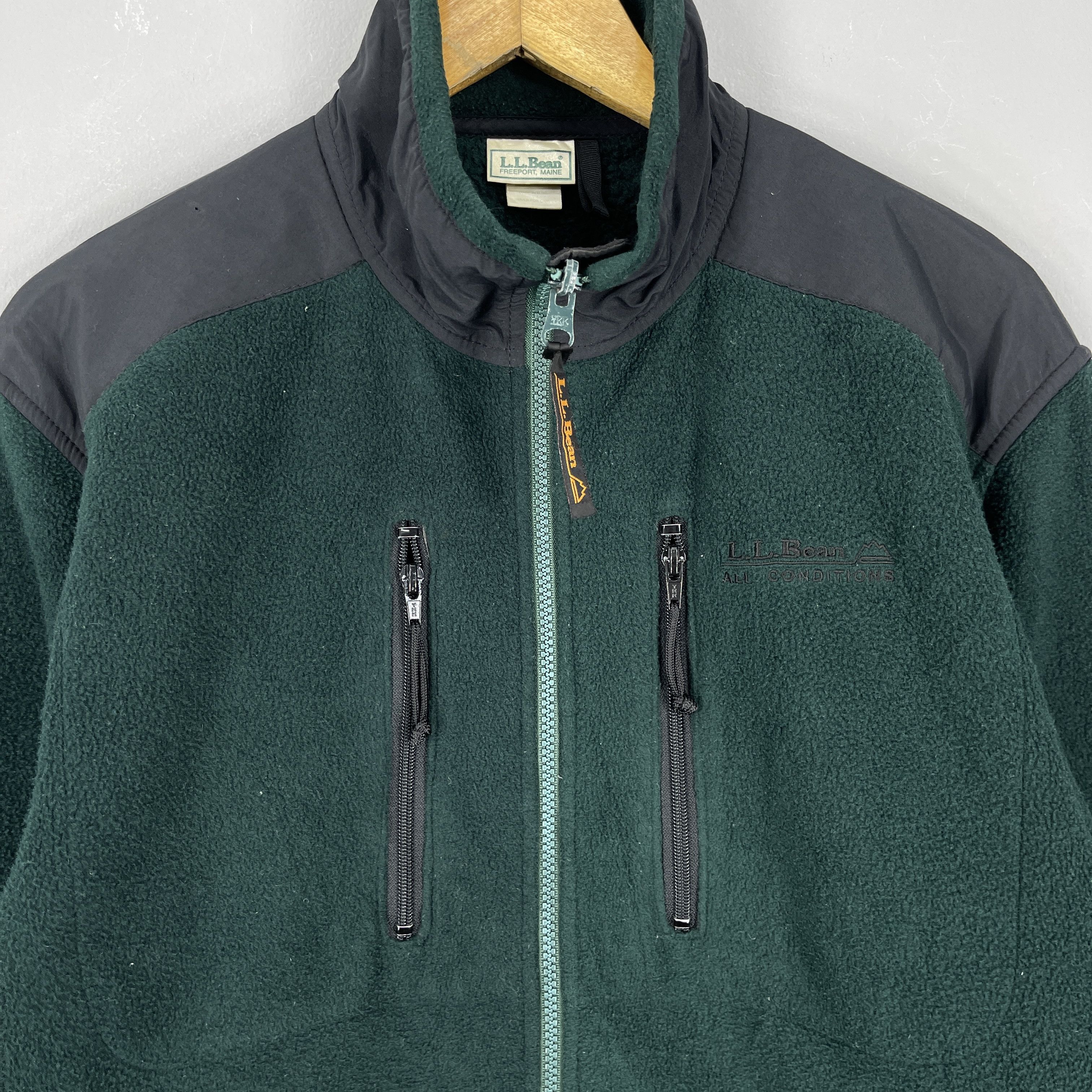 L.L. Bean Vintage 90's LL BEAN Multi Zipper Fleece Jacket Size US M / EU 48-50 / 2 - 2 Thumbnail
