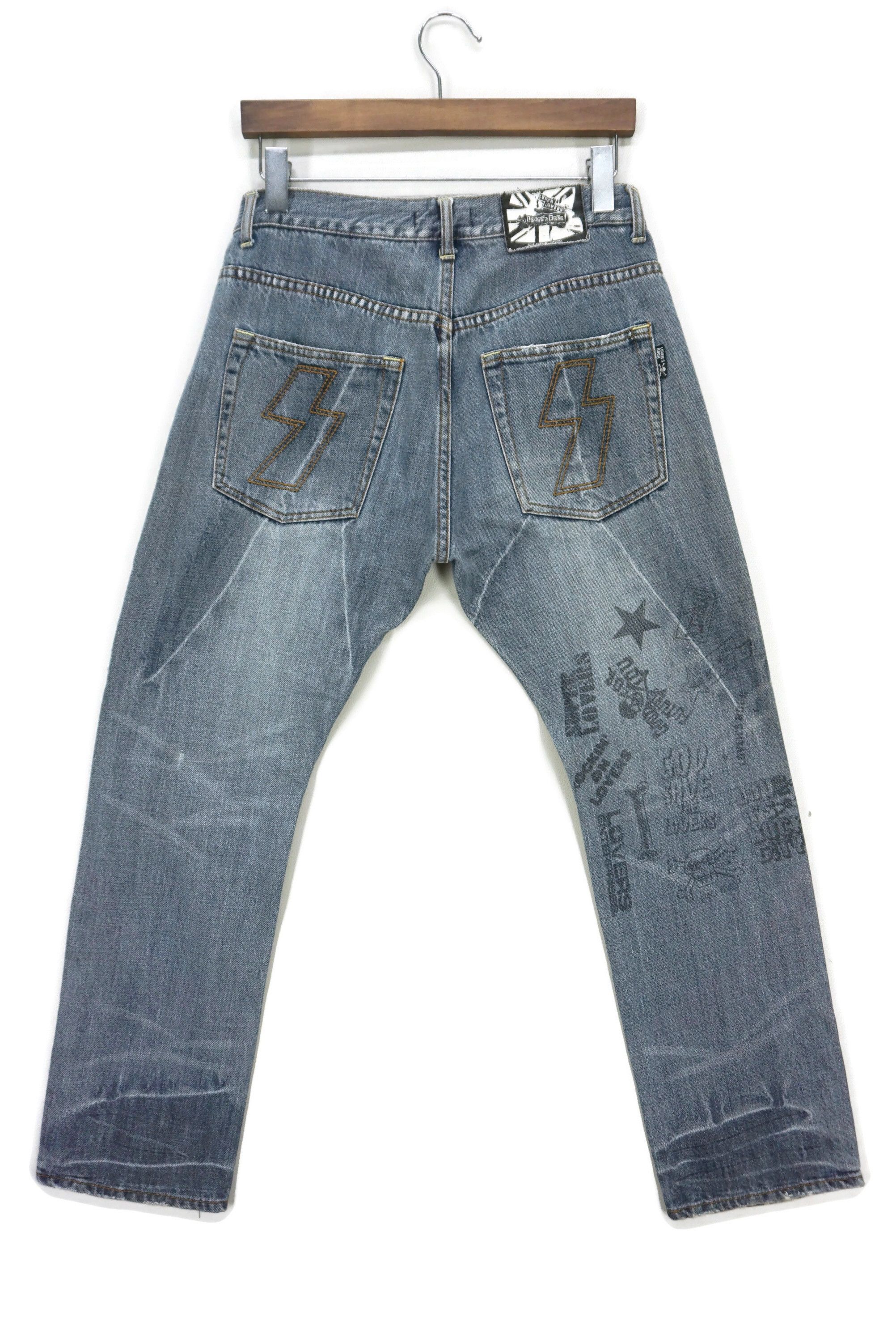 Japanese Brand Super Lovers Jeans fit W31xL28 Lovers Rock Punk Ankle Denim Size US 30 / EU 46 - 2 Thumbnail