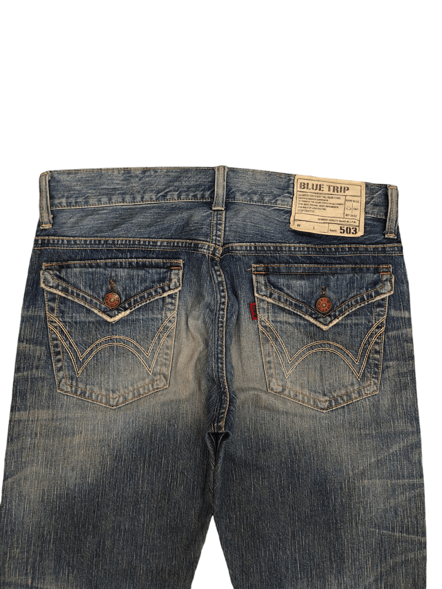 Number (N)ine × Undercover Edwin 503 Clawmark Distress Faded Jeans Undercover Style Size US 34 / EU 50 - 12 Thumbnail