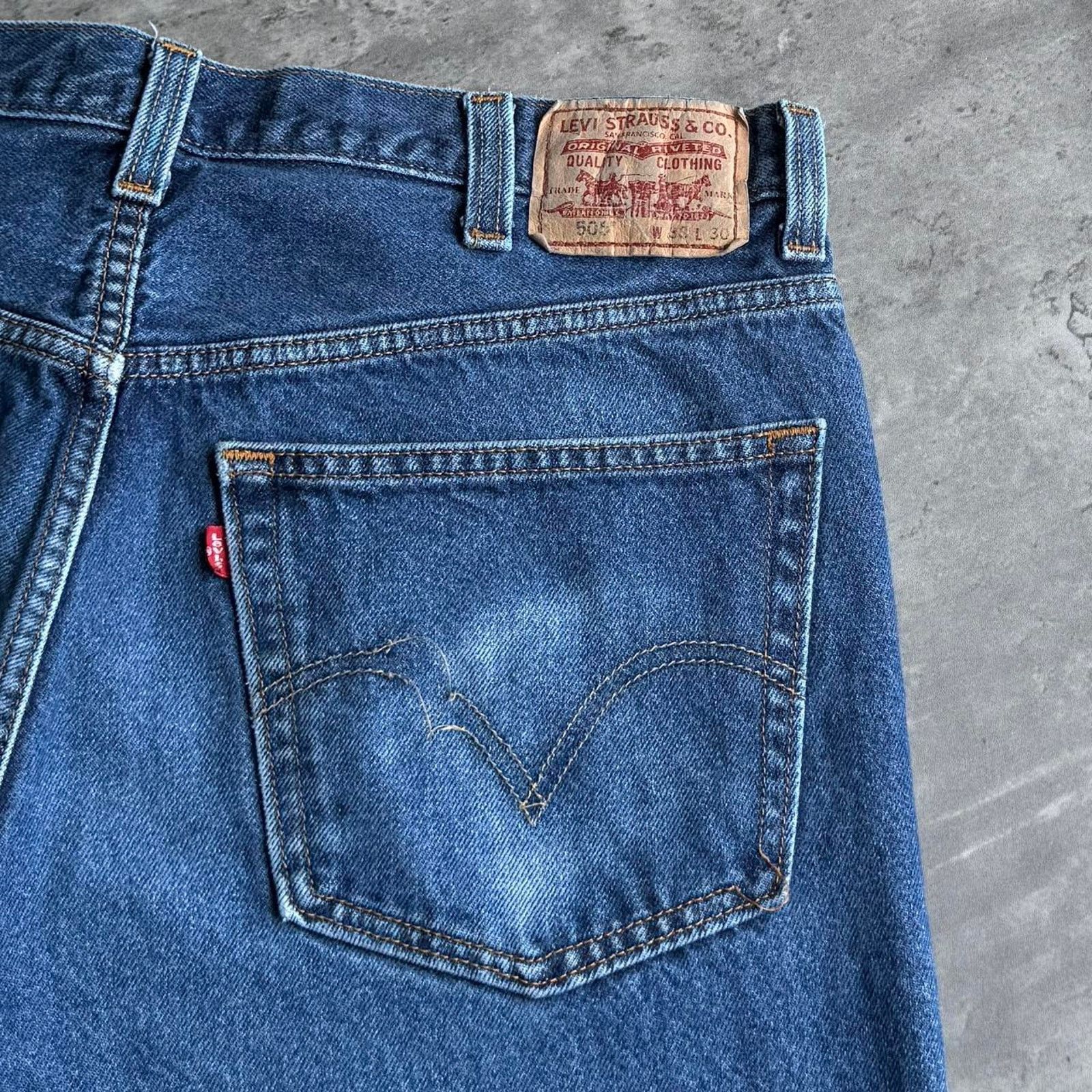 Levi's × Levi's Vintage Clothing × Vintage Vintage Y2K Levi’s 505 Grunge Opium Baggy Blue Denim Jeans Size US 37 - 3 Thumbnail