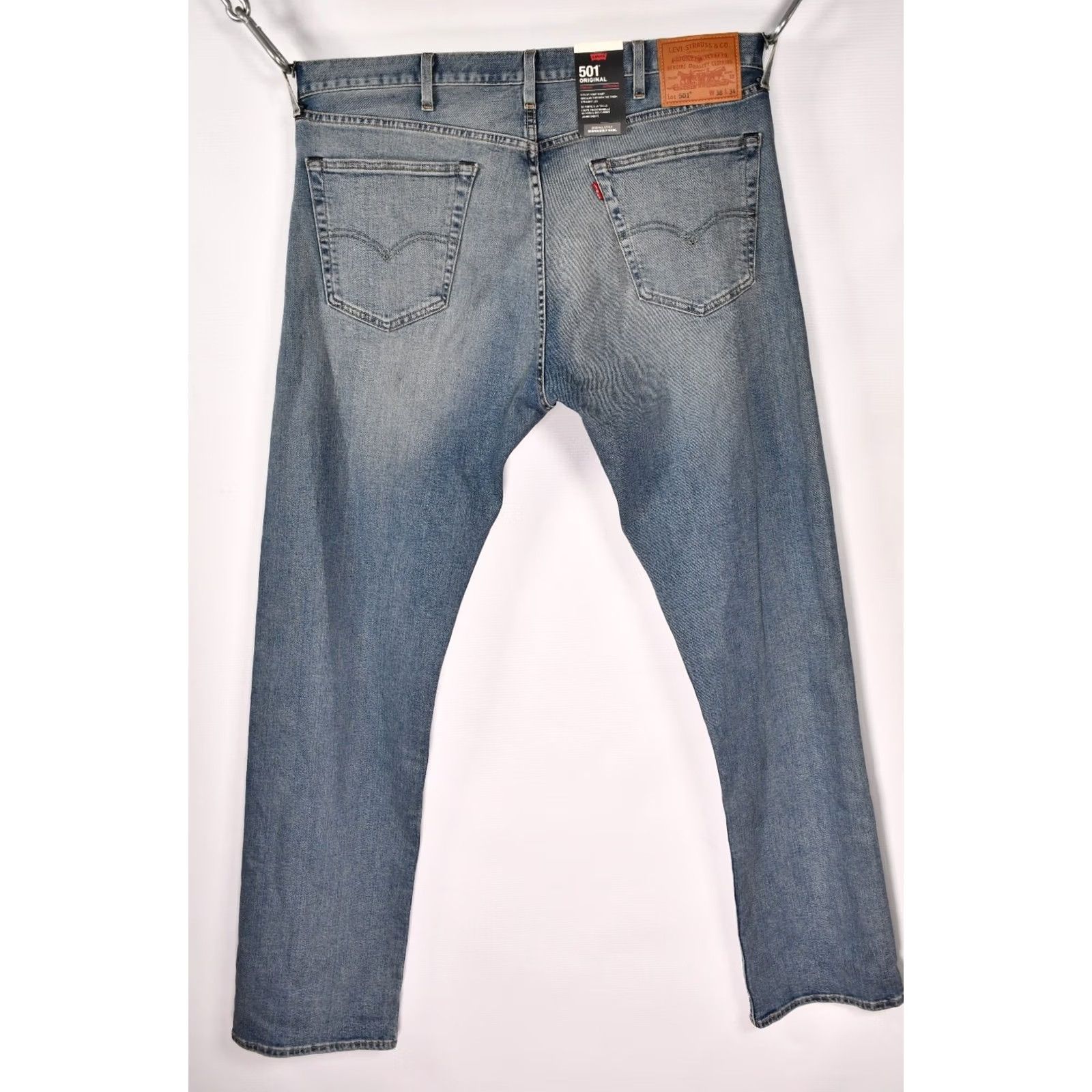 Levi's Levi's 501 Jeans Straight Leg Denim Stretch W38/L34 Men Regular Blue Vintage Not N/A 1980s Men Size US 38 / EU 54 - 4 Thumbnail
