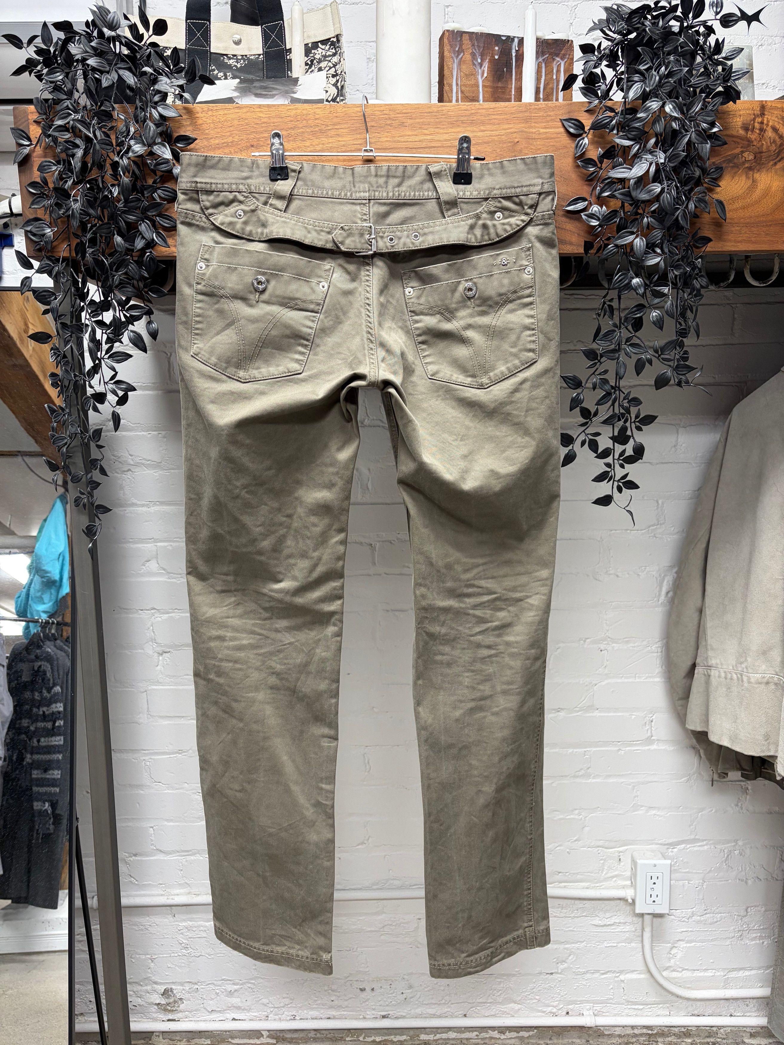 Dolce & Gabbana Vintage Dolce & Gabbana Bootcut Military Green Cargo Denim Size US 34 / EU 50 - 4 Thumbnail