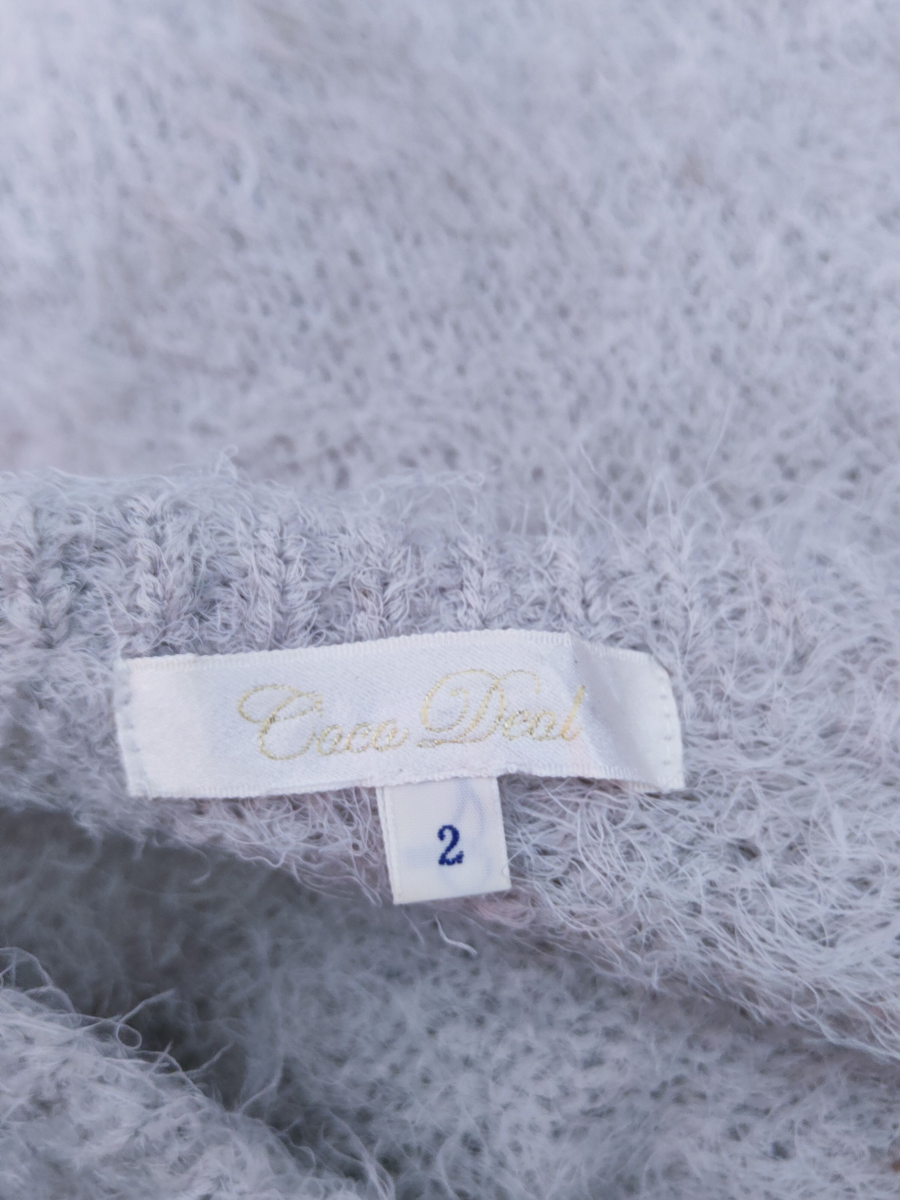 Aran Isles Knitwear × Japanese Brand × Vintage Caca Deal Light Gray Shag Shaggy Fur Mohair Knitwear #S1919 Size S / US 4 / IT 40 - 12 Thumbnail