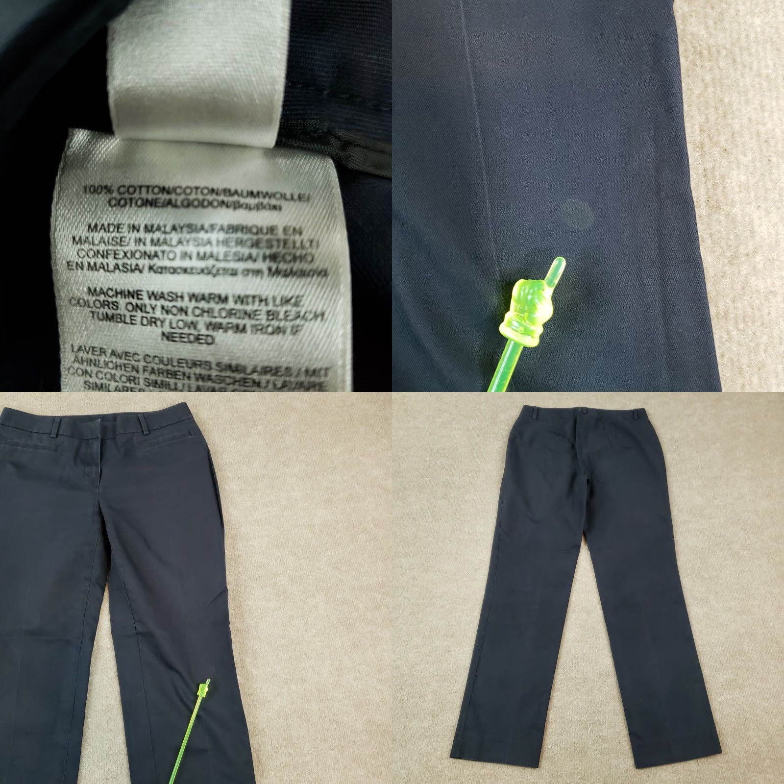 Brooks Brothers Brooks Brothers Blue Straight Leg Dress Pants Womens Size 4 Cotton Size 27" / US 4 / IT 40 - 8 Thumbnail