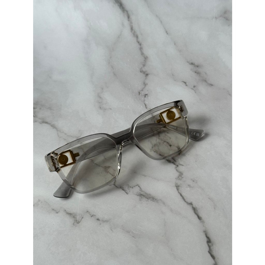 Versace NEW Versace VE3329-B Grey Clear Square Eyeglasses Frames Size ONE SIZE - 5 Thumbnail