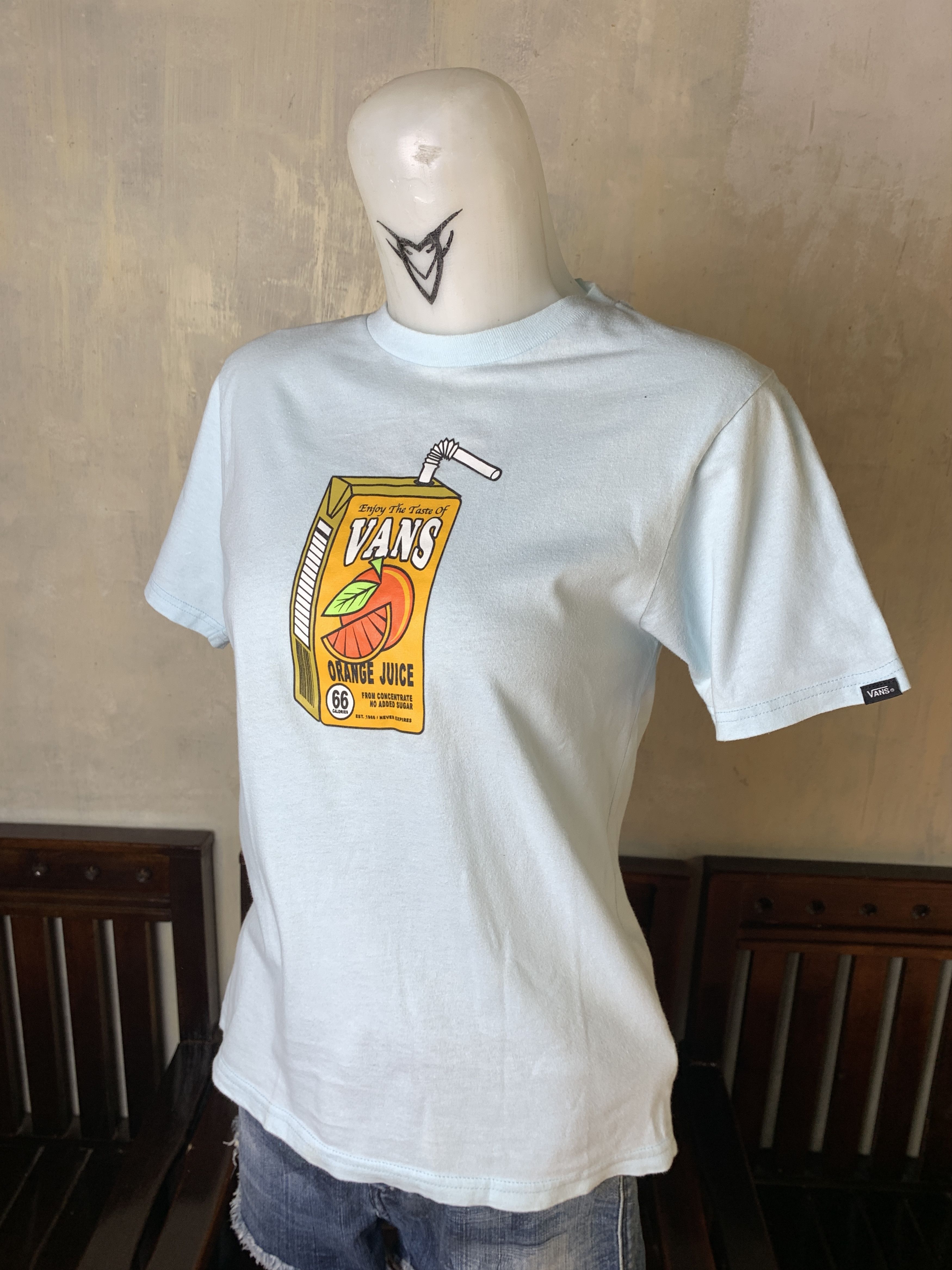 Vans Vans Baby Blue Orange Juice Graphic Tee (S) Size S / US 4 / IT 40 - 2 Thumbnail