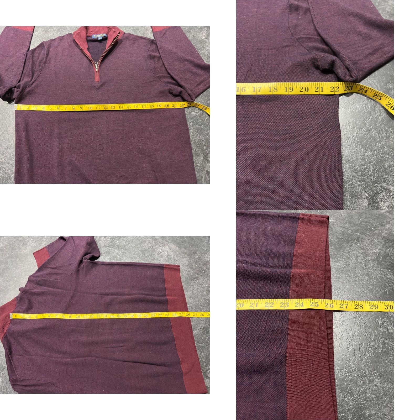 Brooks Brothers Brooks Brothers Men's L Sweater 1/4 Zip Pullover Wool Merino Knit Burgundy Regular Size L Mock Neck Zip Machine Washable Casual Golf Mens Size US L / EU 52-54 / 3 - 8 Thumbnail
