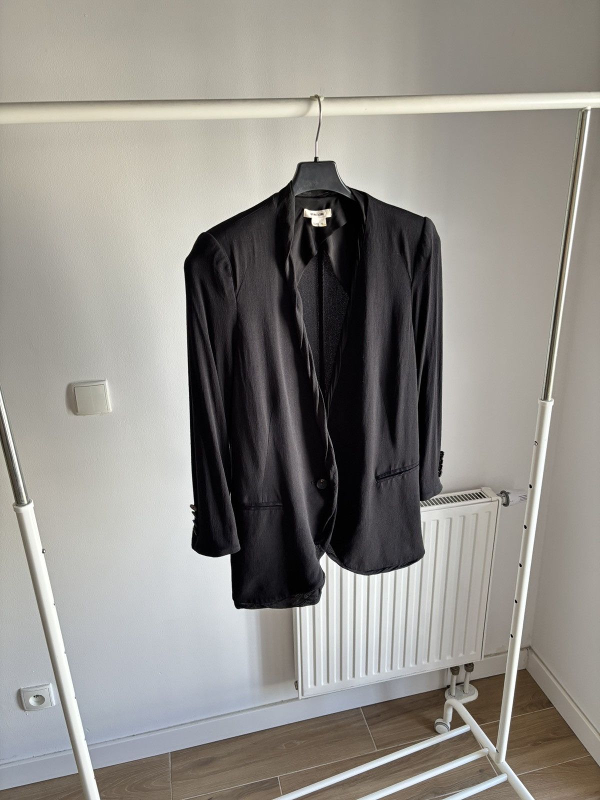 Helmut Lang Helmut Lang Black Blazer Single-Button Jacket 100% Silk Size M / US 6-8 / IT 42-44 - 4 Thumbnail
