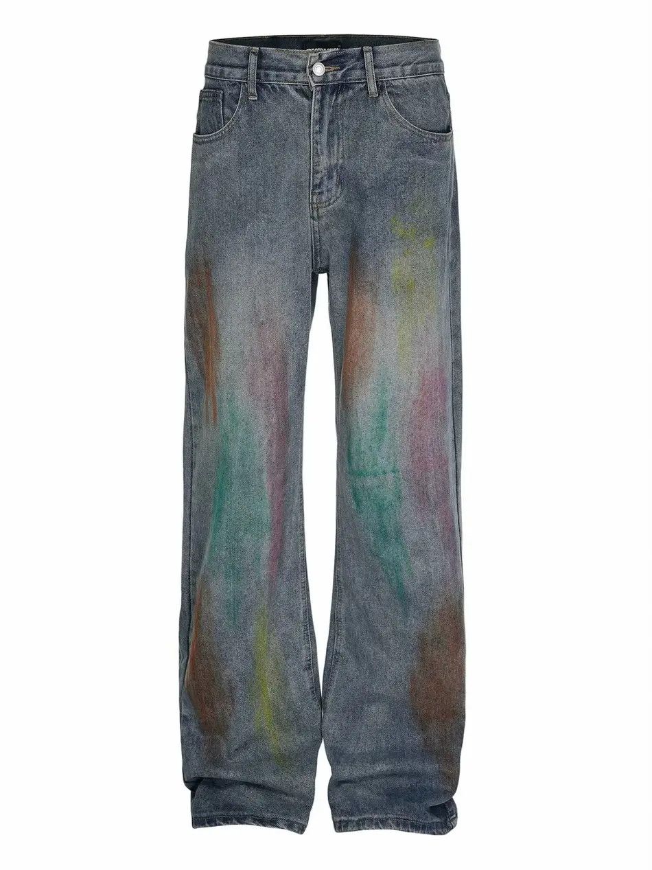 Japanese Brand × Jean Retro graffiti high street straight leg jeans Size US 32 / EU 48 - 5 Thumbnail