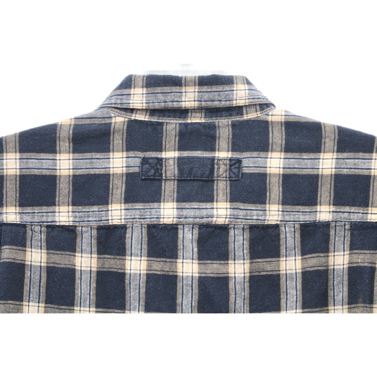 Vintage Duluth Shirt Men's XL Dark Blue Plaid Hemp Cotton Blend Short Sleeve Button Down Size US XL / EU 56 / 4 - 4 Thumbnail