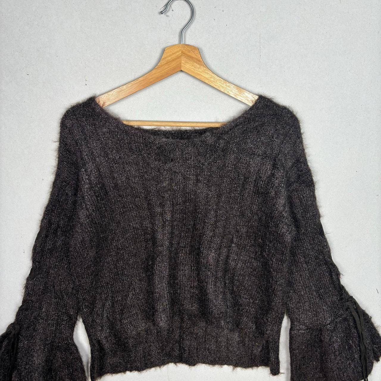 Edition Japan Nice Claup Japan Brown Knit Mohair Sweater Size M / US 6-8 / IT 42-44 - 4 Thumbnail