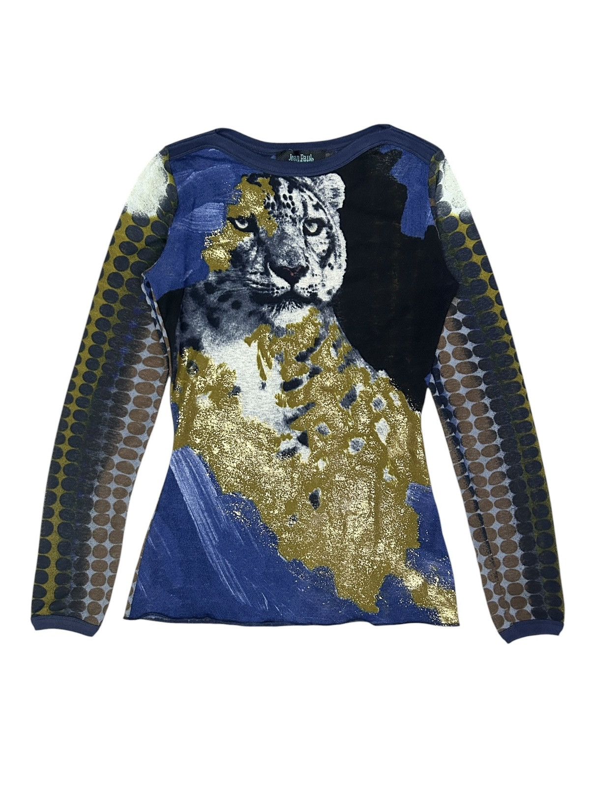 Jean Paul Gaultier F/W 95 Leopard Cyber Mesh Top Size M / US 6-8 / IT 42-44 - 1 Thumbnail