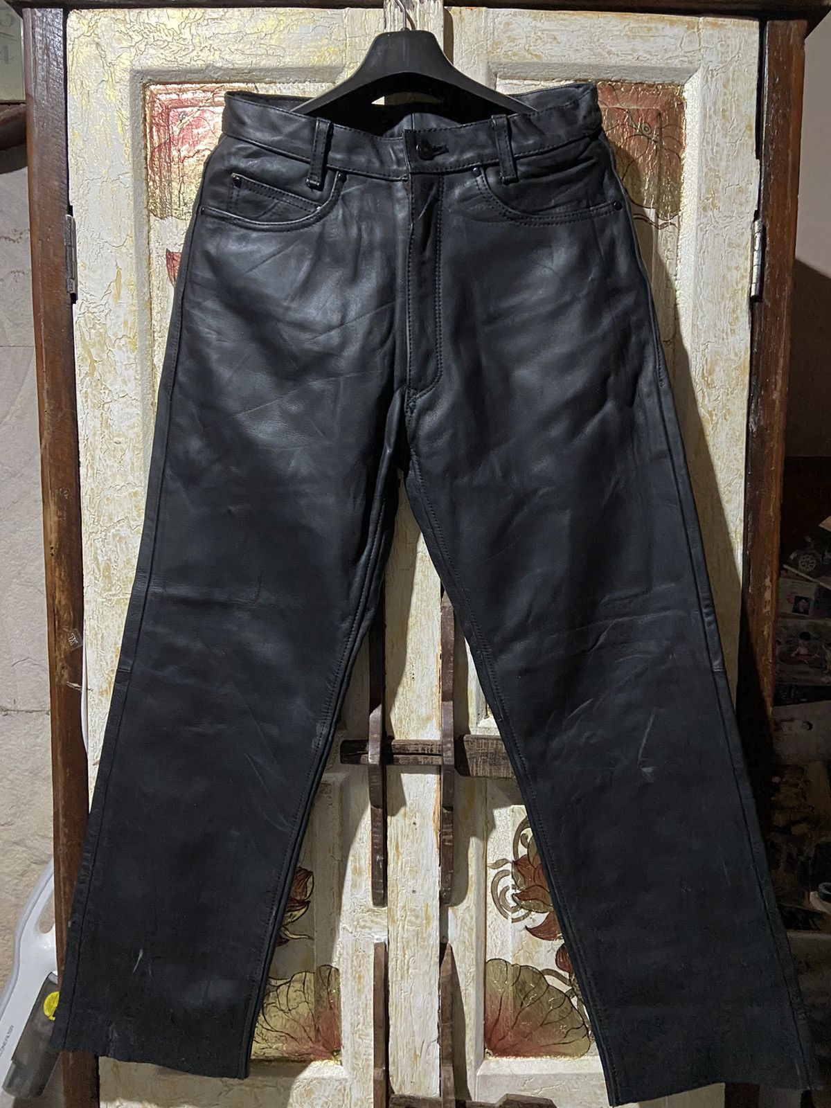 Kadoya RARE KADOYA japan leather black pants size 31 Size US 31 - 1 Thumbnail