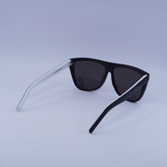 Saint Laurent Paris Saint Laurent SL1 020 Sunglasses White/Black Square Frame Size ONE SIZE - 3 Thumbnail