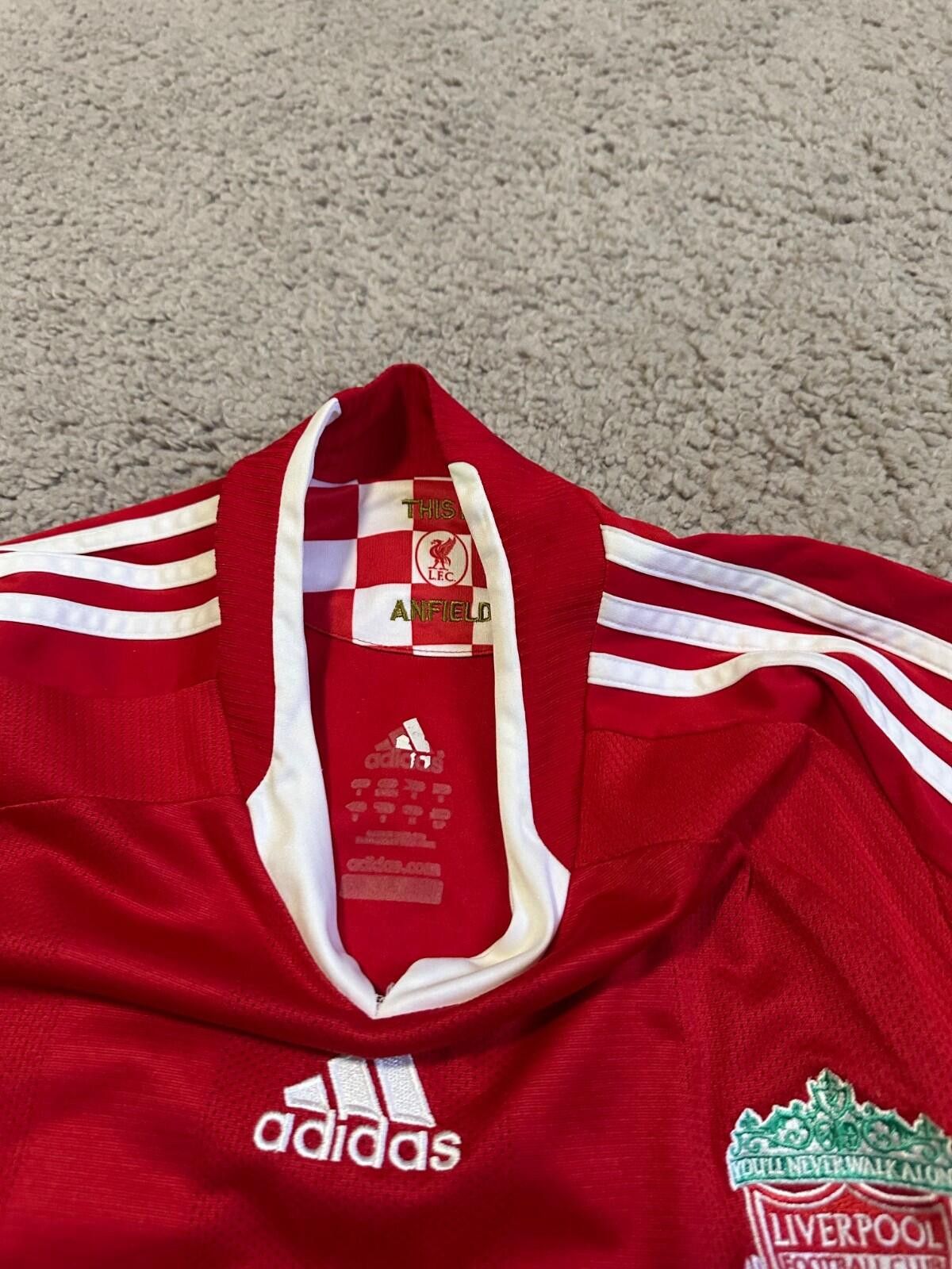 Adidas Adidas FC Liverpool 2008/2009 Football Shirt Soccer Jersey Size US S / EU 44-46 / 1 - 4 Thumbnail