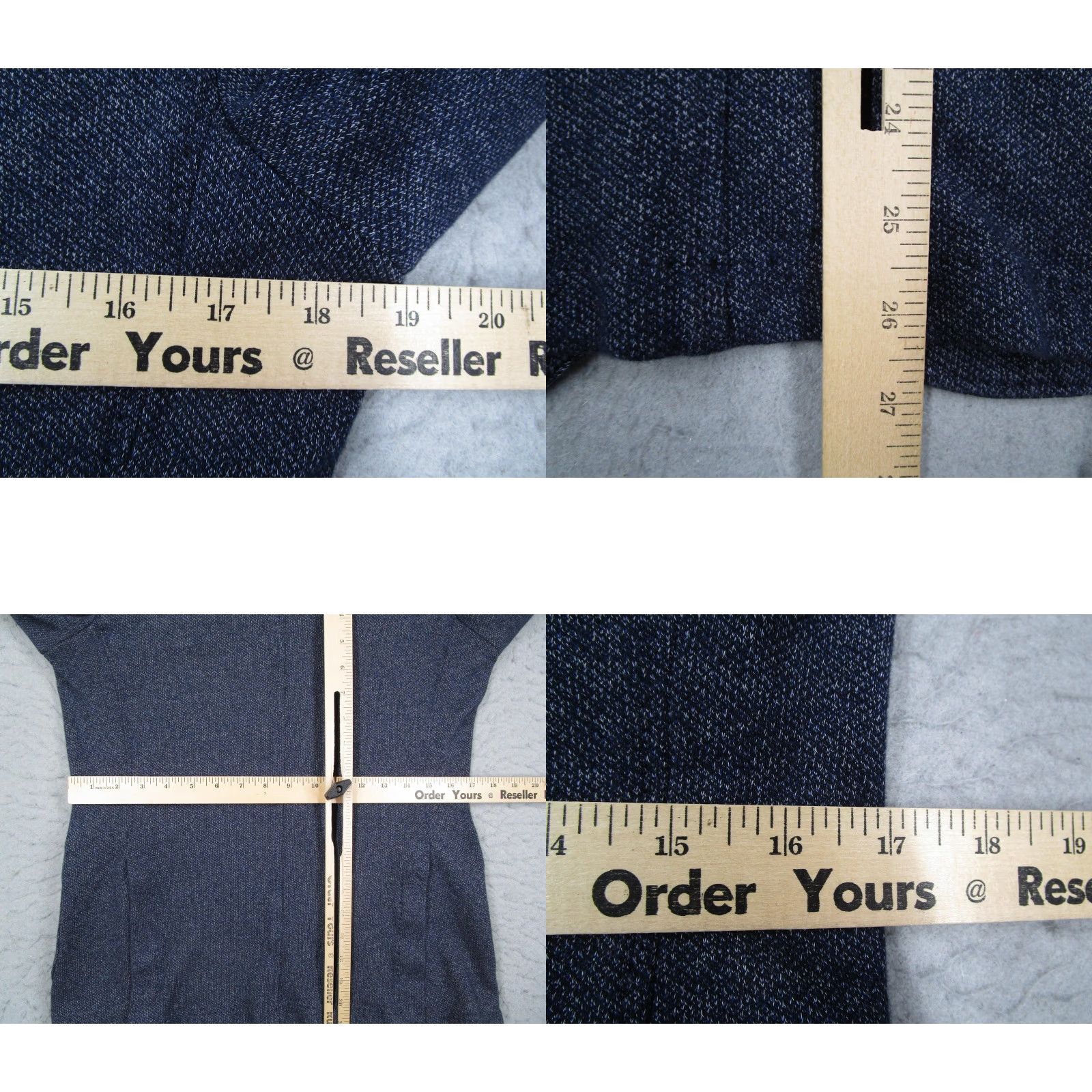 Massimo Dutti Massimo Dutti Mens Blazer Sport Coat Jacket Casual Blue Cotton Patch Pocket Single-Breasted Notch Lapel 40 Regular Mens Size 40R - 9 Thumbnail
