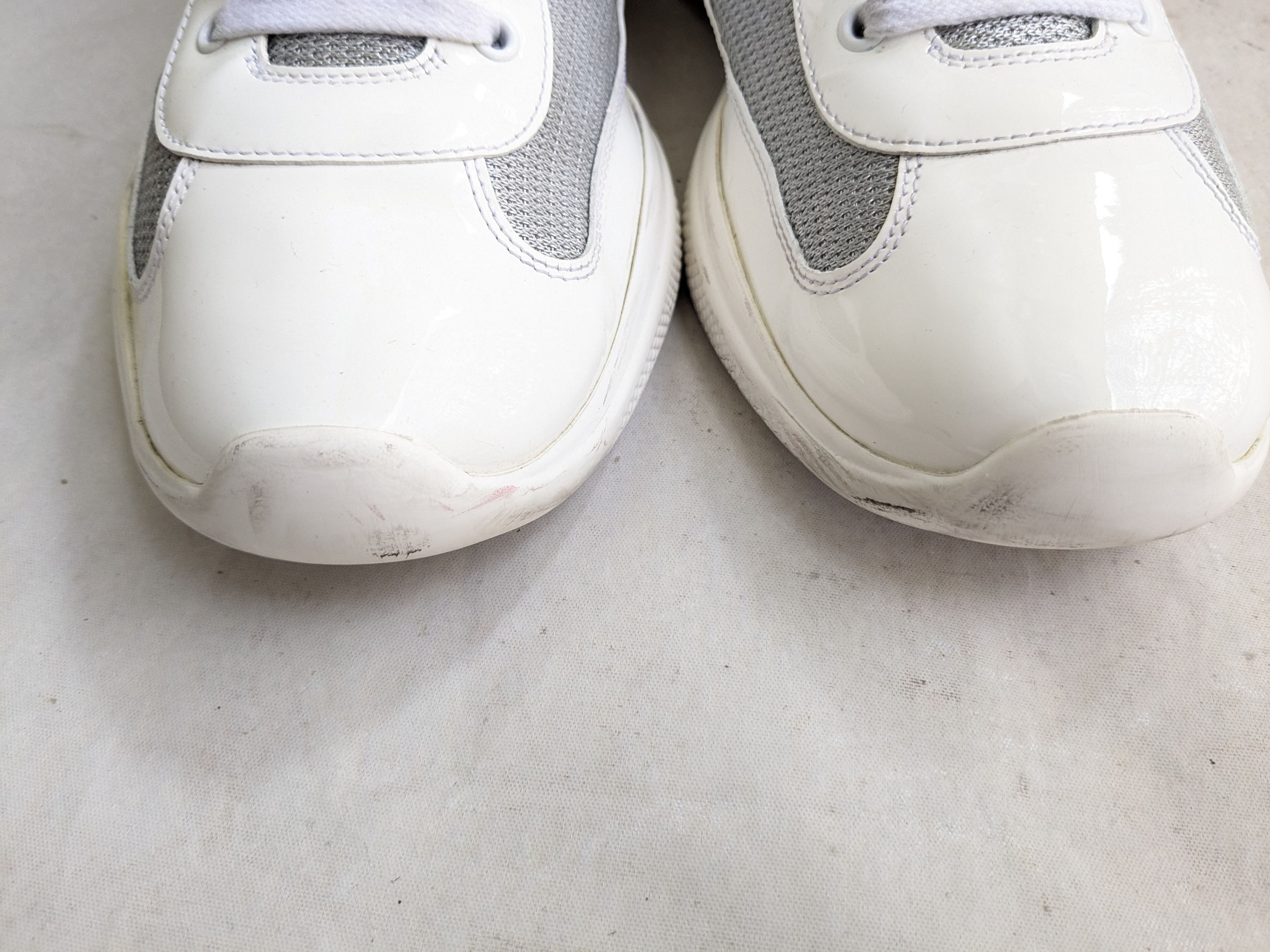 Prada Prada America's Cup White Patent Leather 11 Low Top Size US 11 / EU 44 - 2 Thumbnail