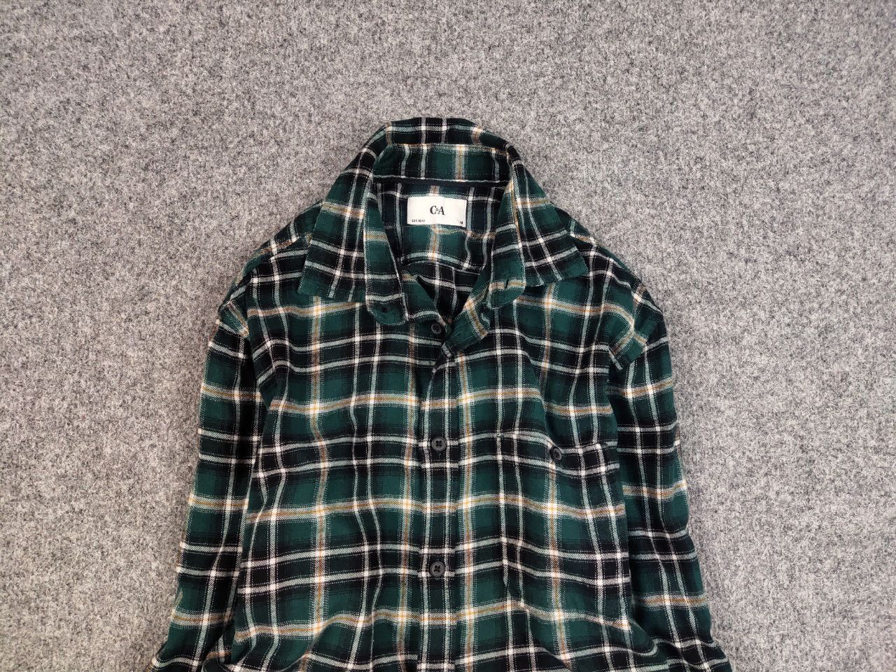Flannel Vintage 90's Flannel Checkered Dark Shirt Travis Scott Style Size US M / EU 48-50 / 2 - 6 Thumbnail